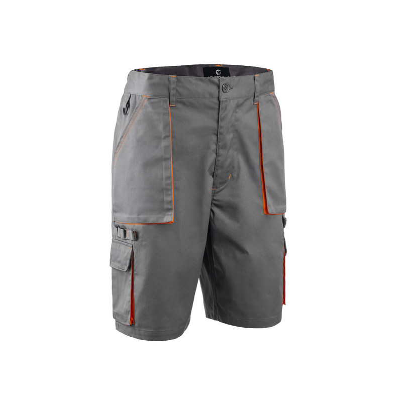 Bermuda - PADDOCK II - 60% CO/40% PES 245g/m2 - Gris/Orange - COVERGUARD | 5PAK150