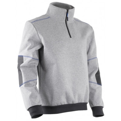 Sweat - ORCKA - Molleton 70% CO/30% PES + TPU membrane + Micromink 520g/m2 - Gris chiné clair - COVERGUARD | 5ORC550