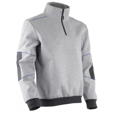 Sweat - ORCKA - Molleton 70% CO/30% PES + TPU membrane + Micromink 520g/m2 - Gris chiné clair - COVERGUARD | 5ORC550