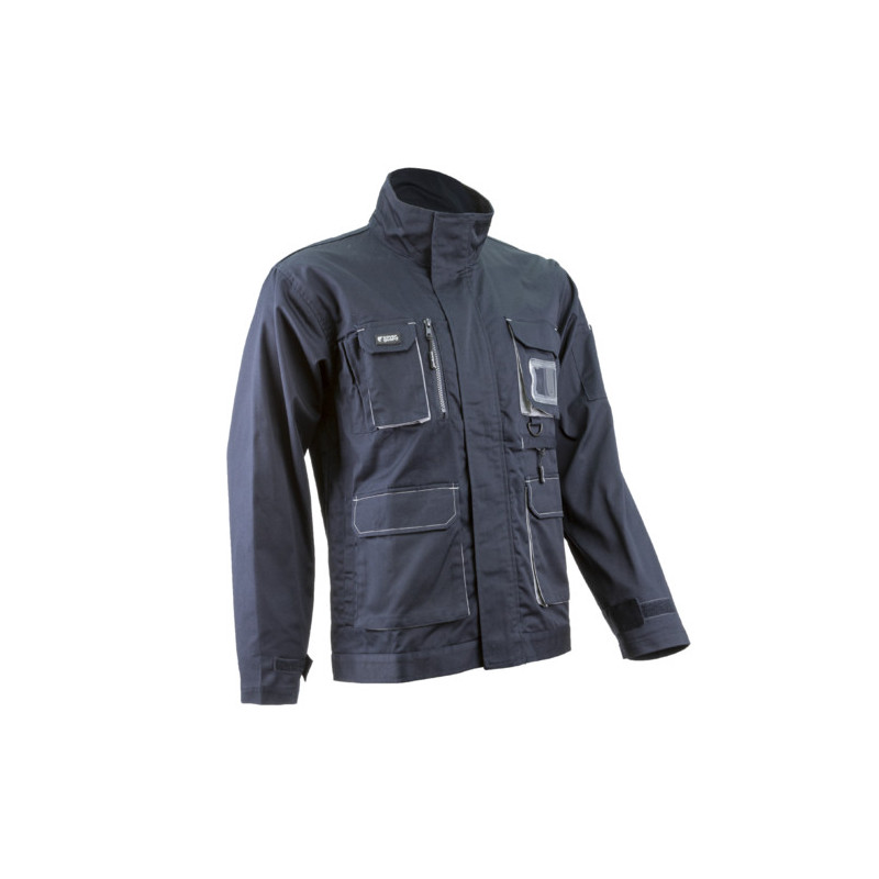 Veste - NAVY II - 60% CO/40% PES 245g/m2 - Marine/Gris - COVERGUARD | 5NAV050