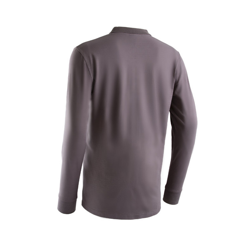 Polo manches longues - LAURITS - 60% Modacrylique/39% Coton/1% Fibre antistatique 180g/m2 UPF 50 - Gris - COVERGUARD | 5LAU050