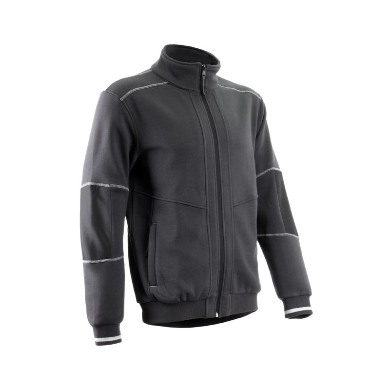 Veste thermique - KIJI - Molleton 70% CO/30% PES 300g/m2 + Empiècements 300D Oxford - Anthracite - COVERGUARD | 5KIJ150