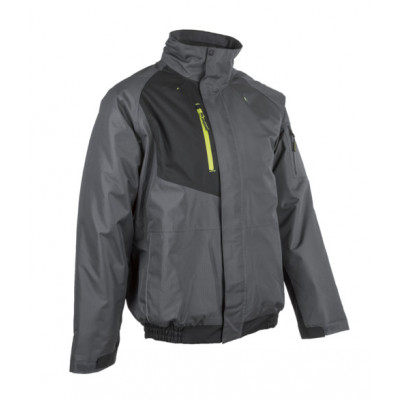 Blouson - GOMA - Ripstop 100% PES enduit PVC + Matelassage 180g/m2 - Gris/Lime - COVERGUARD | 5GOM450