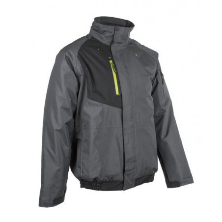 Blouson - GOMA - Ripstop 100% PES enduit PVC + Matelassage 180g/m2 - Gris/Lime - COVERGUARD | 5GOM450