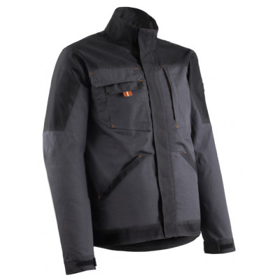 Veste - CRISTOBAL - RIPSTOP 60% CO/40% PES 280g/m2 + Stretch + Oxford - Anthracite/Citrouille - COVERGUARD | 5CRJ150
