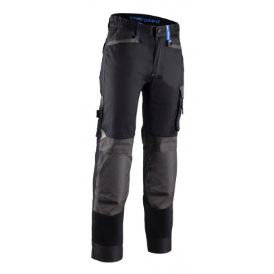 Pantalon femme - CASITA - 65% PES/32% CO/3% EA 250g/m2 + Stretch + Oxford - Noir/Bleu - COVERGUARD | 5CAP010