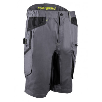 Bermuda - BARU - 60% CO/40% PES 270g/m2 + Stretch + Oxford - Gris/Lime - COVERGUARD | 5BRS050