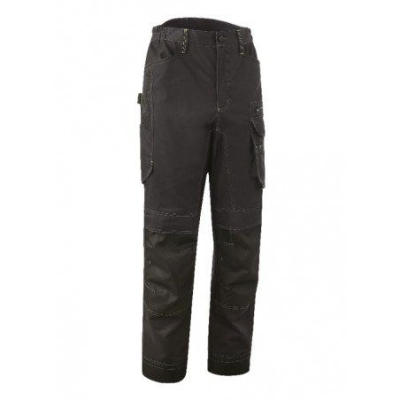Pantalon - BARVA - 60% CO/40% PES 270g/m2 + Oxford - Anthracite/Lime - COVERGUARD | 5BAP150