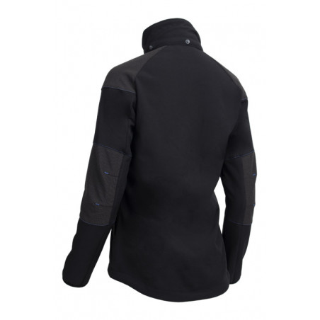 Veste Softshell - ANTILOPE - Ripstop 94% PES/6% EA + TPU membrane + Polaire - 350g/m2 - Noir/Bleu - COVERGUARD | 5ANT010