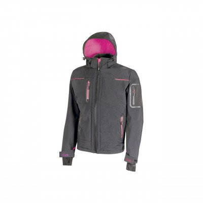 Veste Soft Shell Space Lady Grey Fucsia U-Power | FU187GF