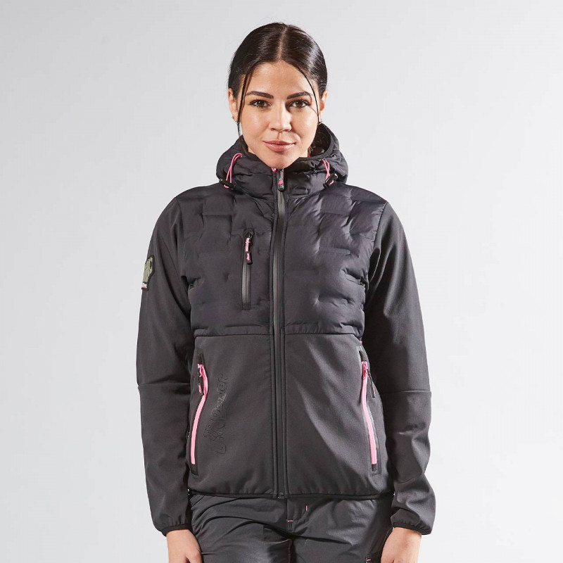 Veste Soft Shell Spock Lady Grey Fucsia U-Power | FU213GF