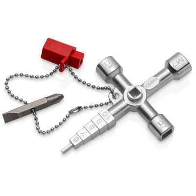Profi-Key Clé pour systèmes de fermeture standard - 90mm - Poignées longues - KNIPEX | 001104