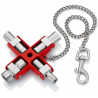 Clé universelle pour toutes les armoires et systèmes de fermeture - 90mm - KNIPEX | 001106