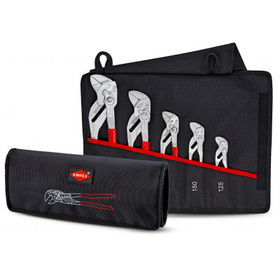 Trousse composée de 5 pinces-clés 125mm, 150mm, 180mm, 250mm et 300mm - KNIPEX | 001955S4