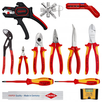 Jeu d'extension pour assortiments électricité 13 outils - 7 outils isolés 1000V - KNIPEX | 002090V02