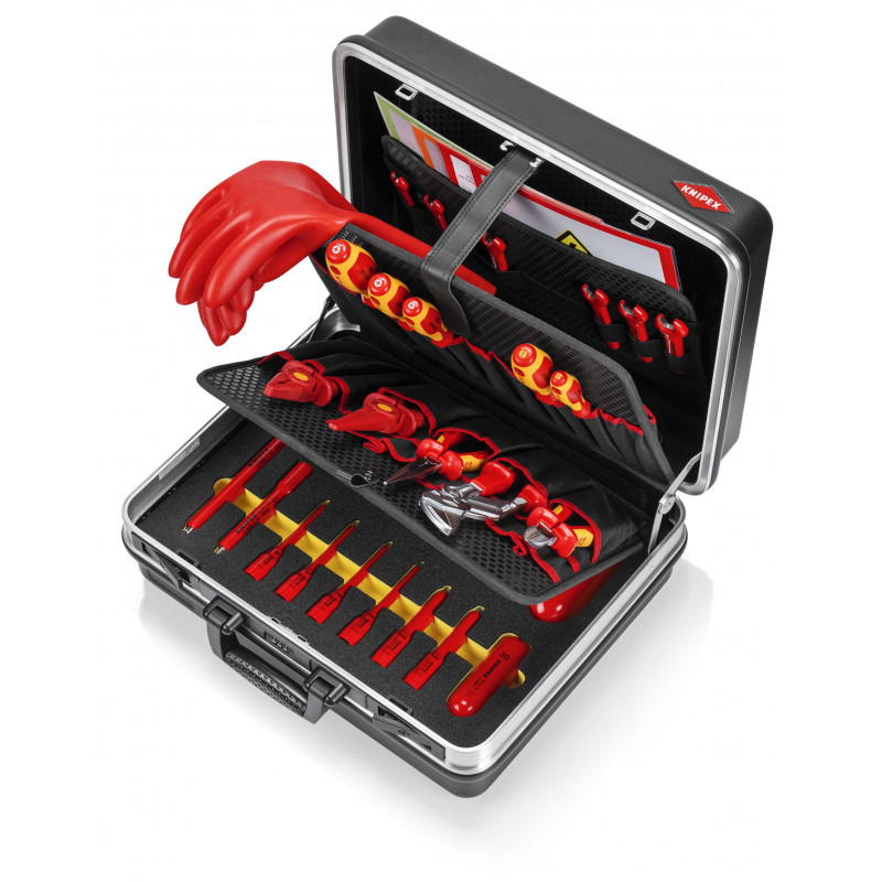Mallette à outils "Basic" E-Mobilité - Coque en ABS résistant - 41 compartiments - KNIPEX | 002105EV
