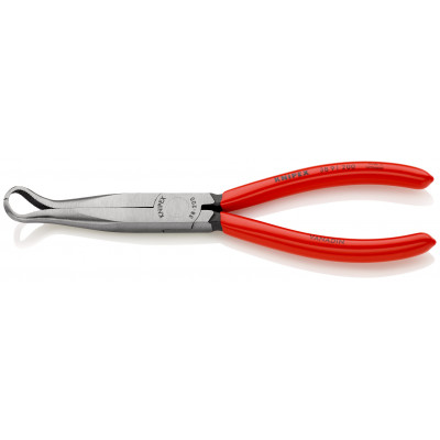 Pince de mécanicien pour cosses de bougies 200mm - Coudée 45° - Gainage PVC - KNIPEX | 3891200