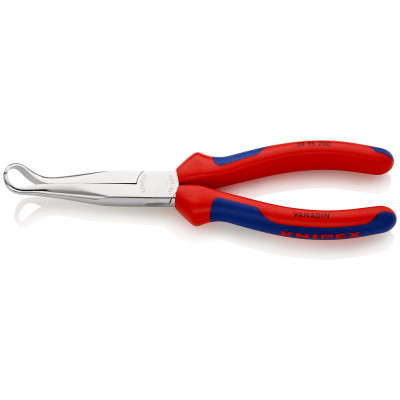 Pince de mécanicien pour cosses de bougies 200mm Coudée 45°  Bi-matière  Chromée - KNIPEX | 3895200