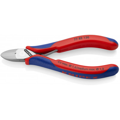 Pince coupante de côté pour l'électronique avec gaines bi-matière 130 mm - KNIPEX | 7782130