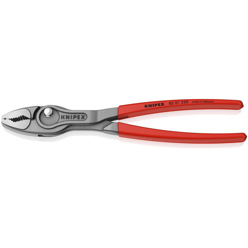 Pince multiprise frontale et latérale Twingrip 250mm - Gainage PVC - Tête polie - KNIPEX | 8201250SB