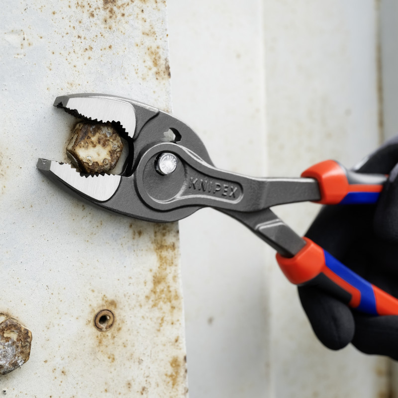 Pince multiprise frontale Twingrip 250mm - Gainage Bi-matière - Tête polie - KNIPEX | 8202250