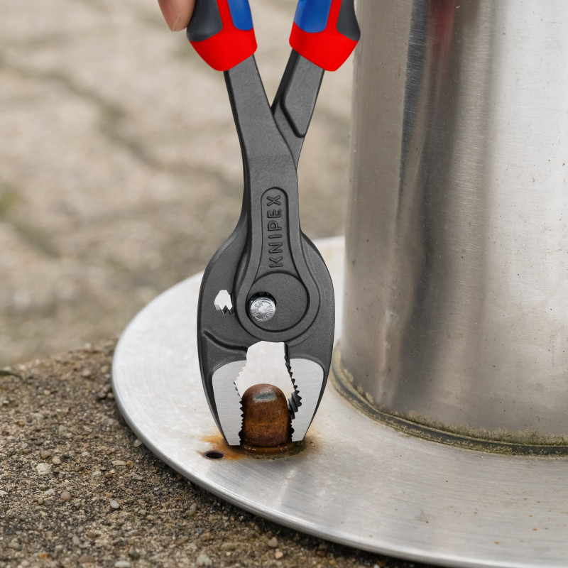 Pince multiprise frontale Twingrip 250mm - Gainage Bi-matière - Tête polie - KNIPEX | 8202250