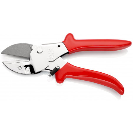 Sécateur à enclume 200mm - Acier chromé - Gainage PVC - Pour matériaux souples - KNIPEX | 9455200