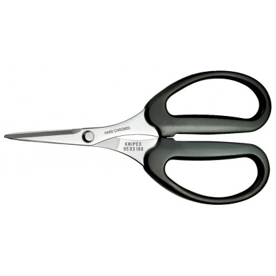 Ciseaux pour fibres en KEVLAR® - 160mm - Chromé - Gainage PVC - KNIPEX | 9503160SB