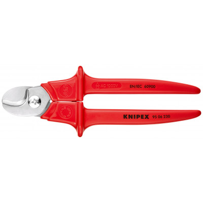 Coupe-câbles 230mm Ø16mm/50mm² - Gainage surmoulé isolé 1000V - Acier inox - KNIPEX | 9506230