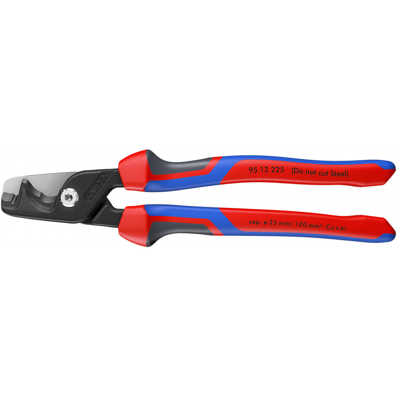 Coupe-câbles StepCut XL - 225mm - Tri-matière - Bruni - Cu / Al Ø23mm/120mm² - KNIPEX | 9512225