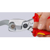 Coupe-câbles 200mm - Ø20mm/70mm² Cu/Al - Gainage surmoulé isolé 1000V - Chromé - KNIPEX | 9517200