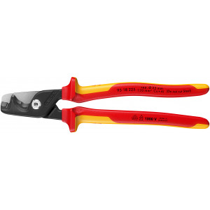 Coupe-câbles StepCut XL - 225mm - Bi-matière - Poli - Cu / Al Ø23mm/120mm² - KNIPEX | 9518225