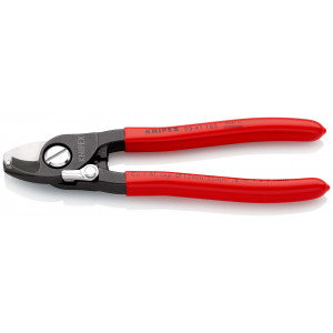 Coupe-câbles 165mm - Ø12mm/35mm² Cu/Al - Gainage PVC - Dénudage 1,5/2,5mm² - KNIPEX | 9541165