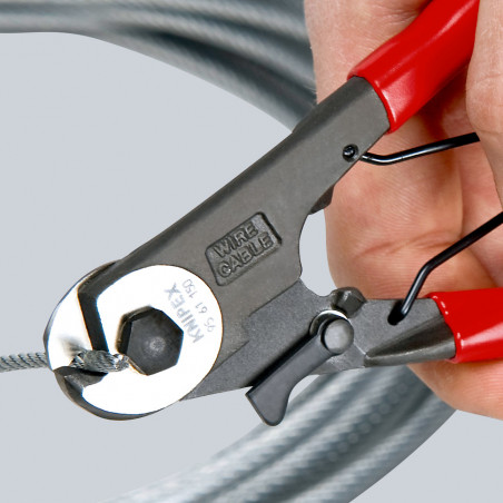 Coupe-câbles acier Bowden 150mm Ø3mm - Gainage PVC - KNIPEX | 9561150