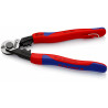 Coupe-câbles acier 190mm - Ø2,5-4-5-7mm - Gainage bi-matière - illet antichute - KNIPEX | 9562190T