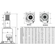 Cric Bouteille Hydraulique Bahco 4 Tonnes - Hauteur 193-373mm - Base En Acier Forgé - Soupape De Sécurité