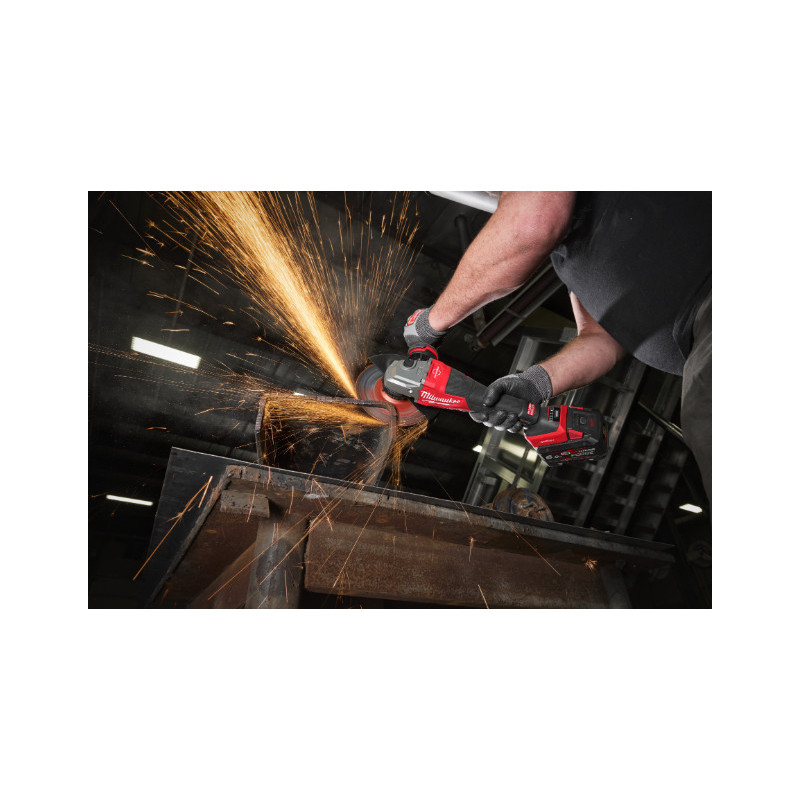 Meuleuse d'Angle FUEL 18V, 125mm, Interrupteur homme-mort, Frein, Variateur, ONE-KEY, sans batterie - Milwaukee | 4933498942