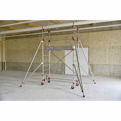 ECHAFAUDAGE ROULANT ALU - ALTITUDE ALU - LONG. 1M65 - BASE PLIAN - GC LISSES - Duarib LD | 613352