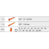 Module de douilles et clé dynamométrique 3/8'' 10- 50 Nm  isolées 1000 V 17 pièces - KSTools | 713.1127