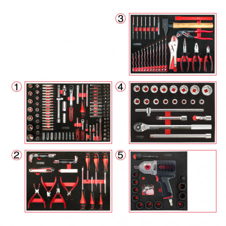 Servante 6 tir France, 298 pcs - KSTools | 824.6298F