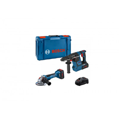 COMBO KIT 2 OUTILS 18V : GWS 18V-10 P+ GBH 18V-26+ ProCORE18V 2x5,5Ah + GAL 1880 - BOSCH | 0615990N33