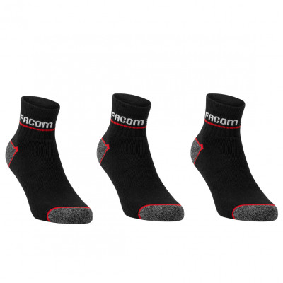 Lot de 3 chaussettes de travail Quarter  - FACOM | FX/1/CHLC/X3/RED39