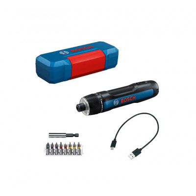 Tournevis sans fil Bosch GO 3 + 8 embouts + porte embout + cable USB C - BOSCH | 06019H2201