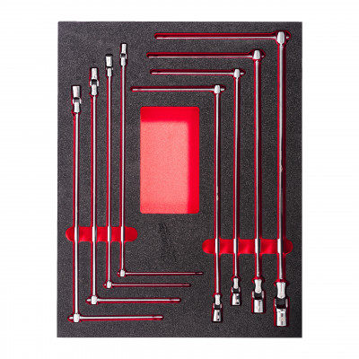 MODULE PACKOUT™ CLÉ EN T AVEC DOUILLE PIVOTANTE 8PCS  - Milwaukee | 4932499113