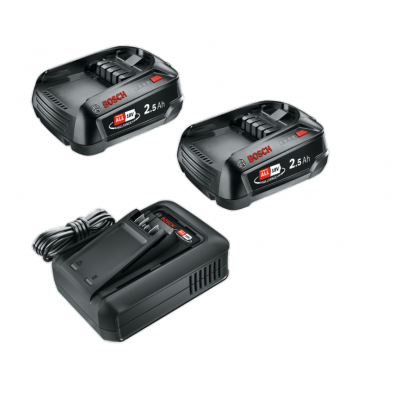 Pack Batterie 18V 2 batteries 2,5Ah + chargeur AL 18V-44 - BOSCH | 1600A031T5