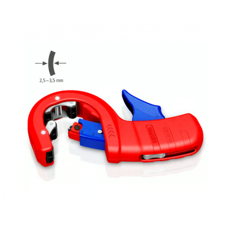 Coupe-tubes DPT50 - 200mm - pour tubes PVC Ø 32/40/50mm - Coupe et chanfreine - KNIPEX | 902302BK