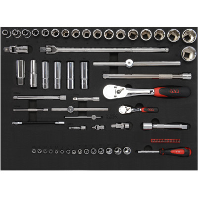 COMPOSITION 200 OUTILS PLATEAU N°1 EN MODULE MOUSSE 3/3 - SAM | CPP-200PM1