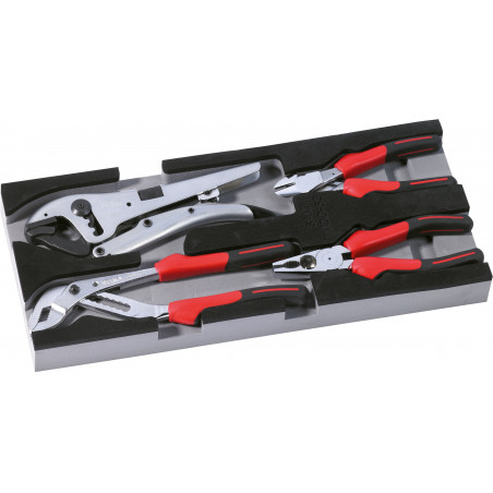 MODULE MOUSSE 1/3 DE 4 PINCES CHROMEES POLIES - SAM | P21-J4M