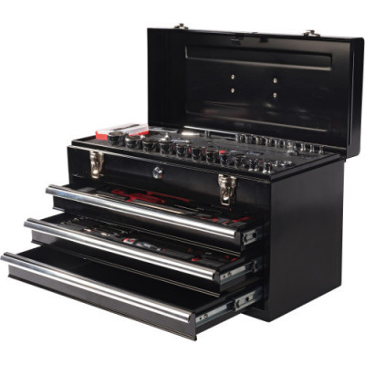 COFFRE TOLE 3 TIROIRS AVEC 100 OUTILS DE MAINTENANCE - SAM | CP-100-CF