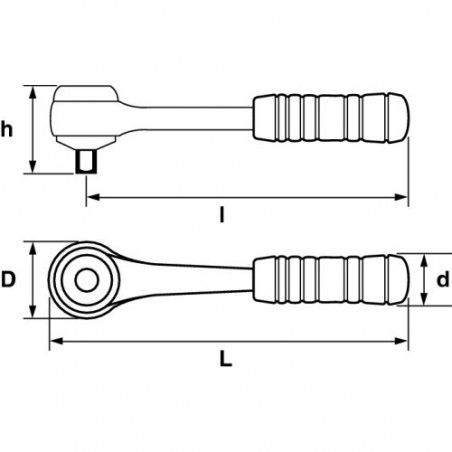 CLIQUET 3/4'' A INVERSION CENTRALE 167 MM - SAM | C-150